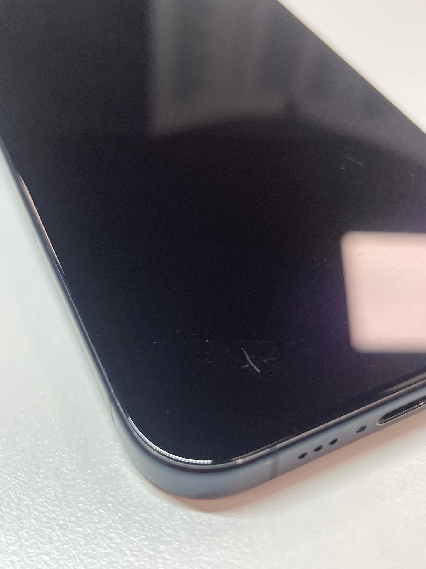 iPhone 15 Pro, 256GB, titan blau, ID 0369937, Zustand gut, Akku neu
