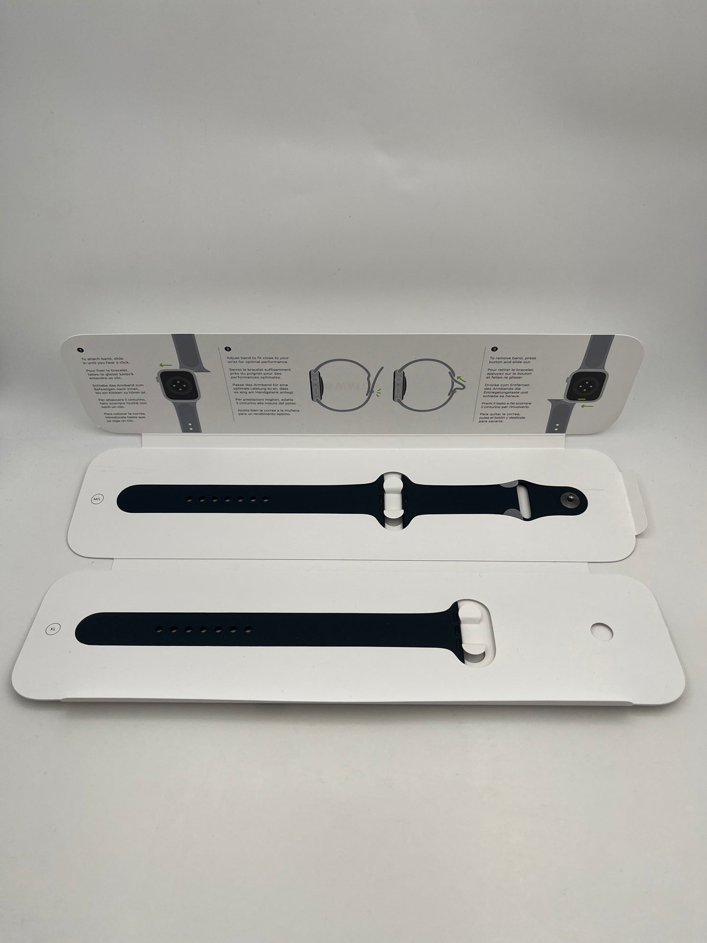 Original Apple Watch Armband Midnight Sport Band black (44-49mm) Set M/L + XL