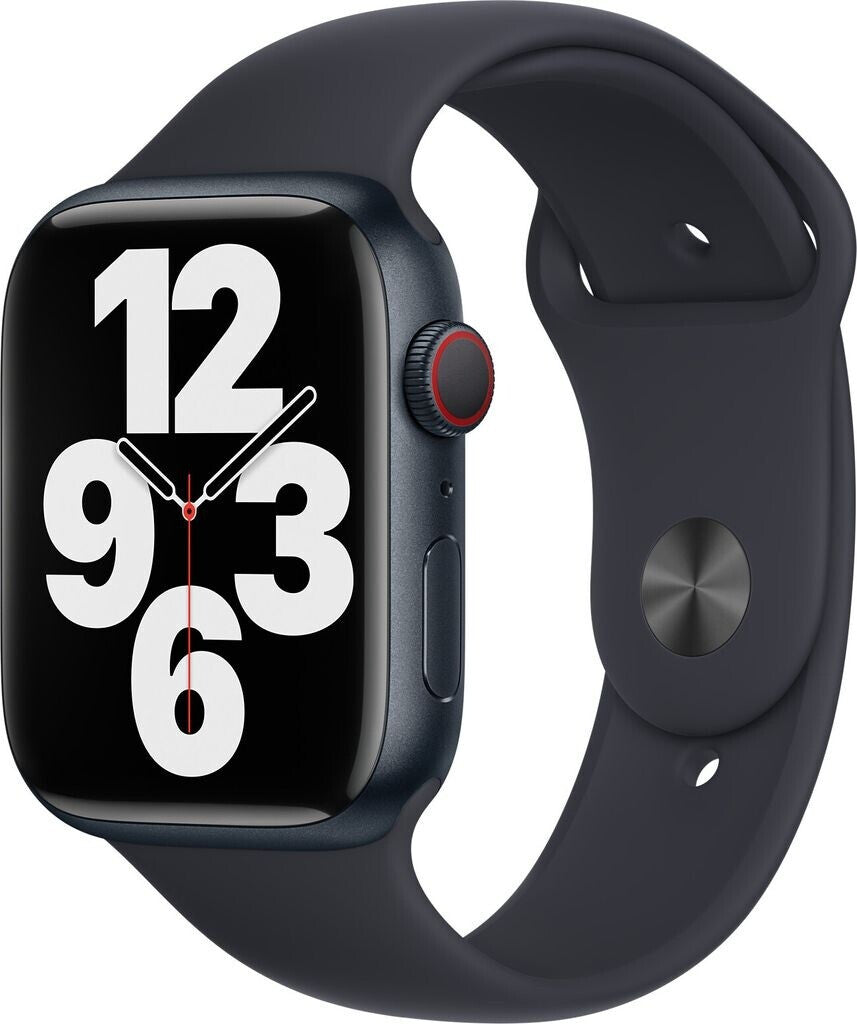 Apple Watch mit Sportarmband in schwarz