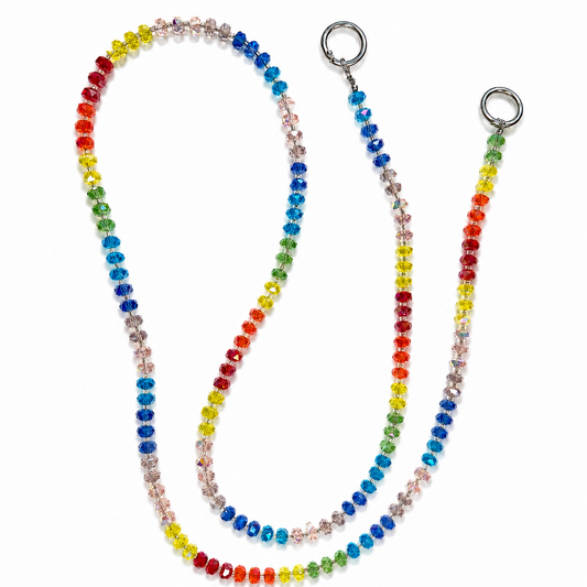 iPhone-Strap Handykette lang "Rainbow Crystal"