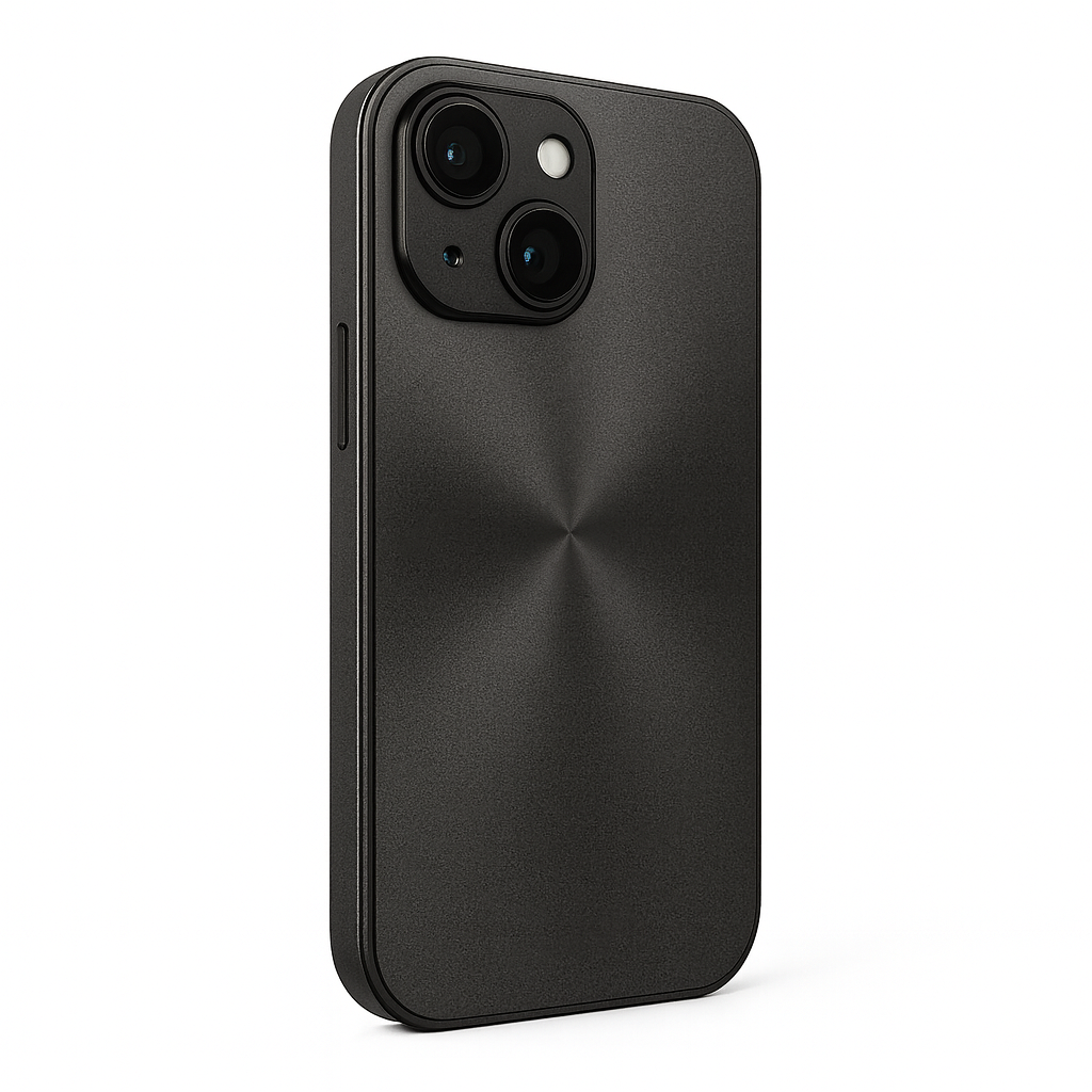 Schutzhülle metallic in der Farbe schwarz, passend für verschiedene iPhone-Modelle