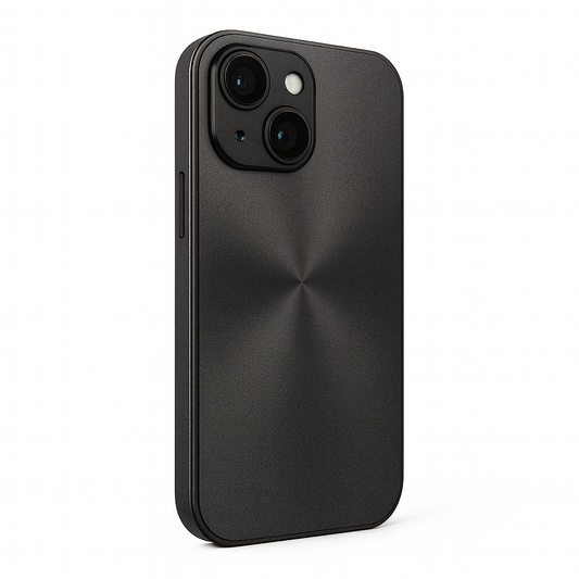Schutzhülle metallic in der Farbe schwarz, passend für verschiedene iPhone-Modelle