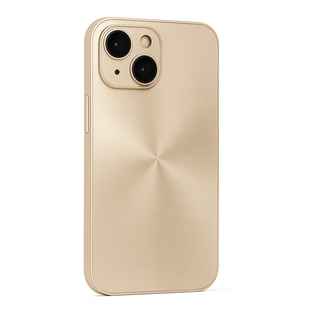 Schutzhülle metallic in der Farbe gold, passend für verschiedene iPhone-Modelle