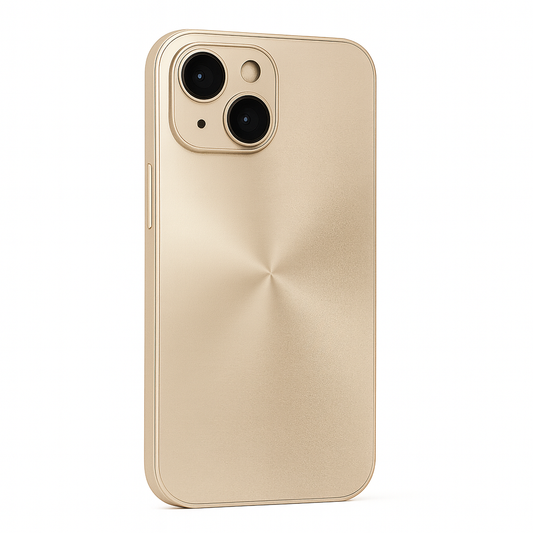 Schutzhülle metallic in der Farbe gold, passend für verschiedene iPhone-Modelle