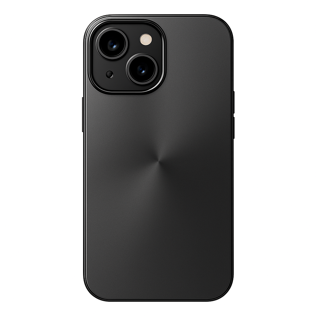 Schutzhülle metallic in der Farbe schwarz, passend für verschiedene iPhone-Modelle