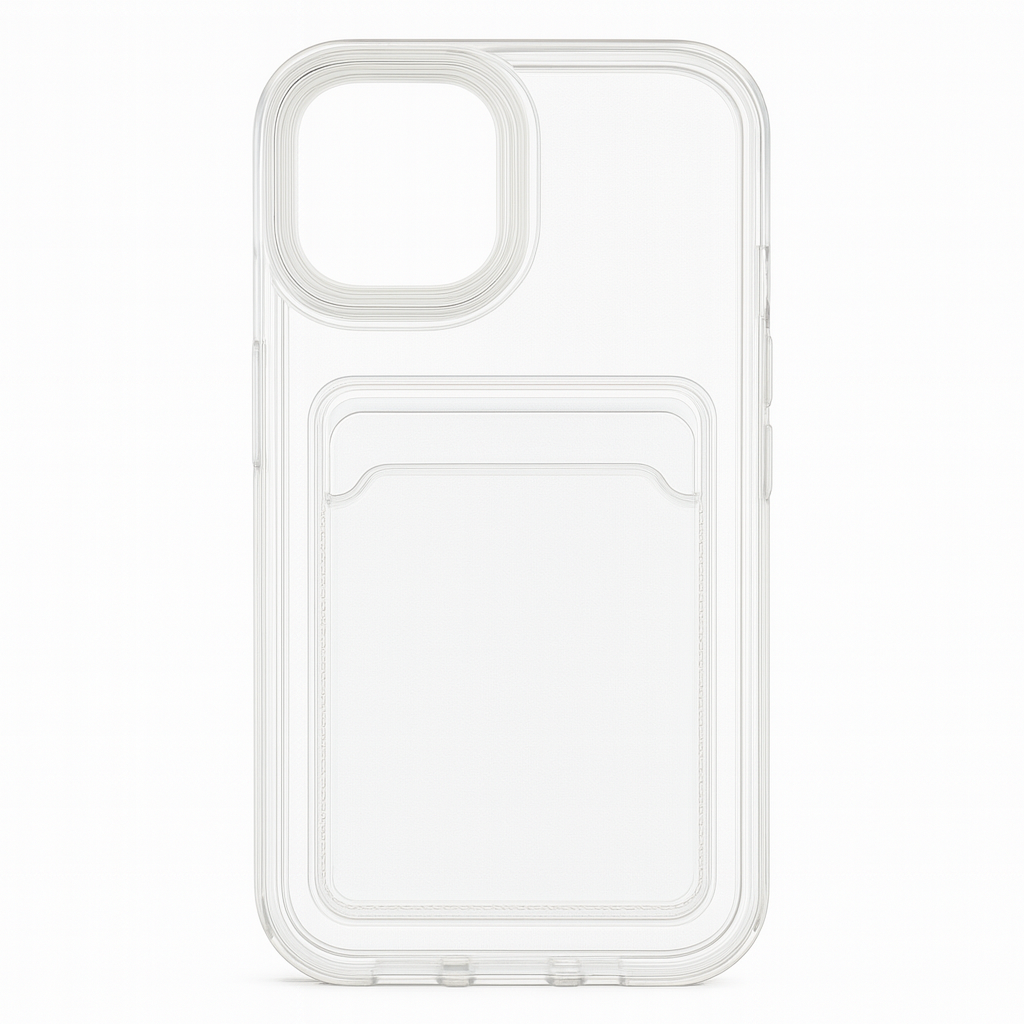 iPhone-Schutzhülle mit Kartenfach transparent