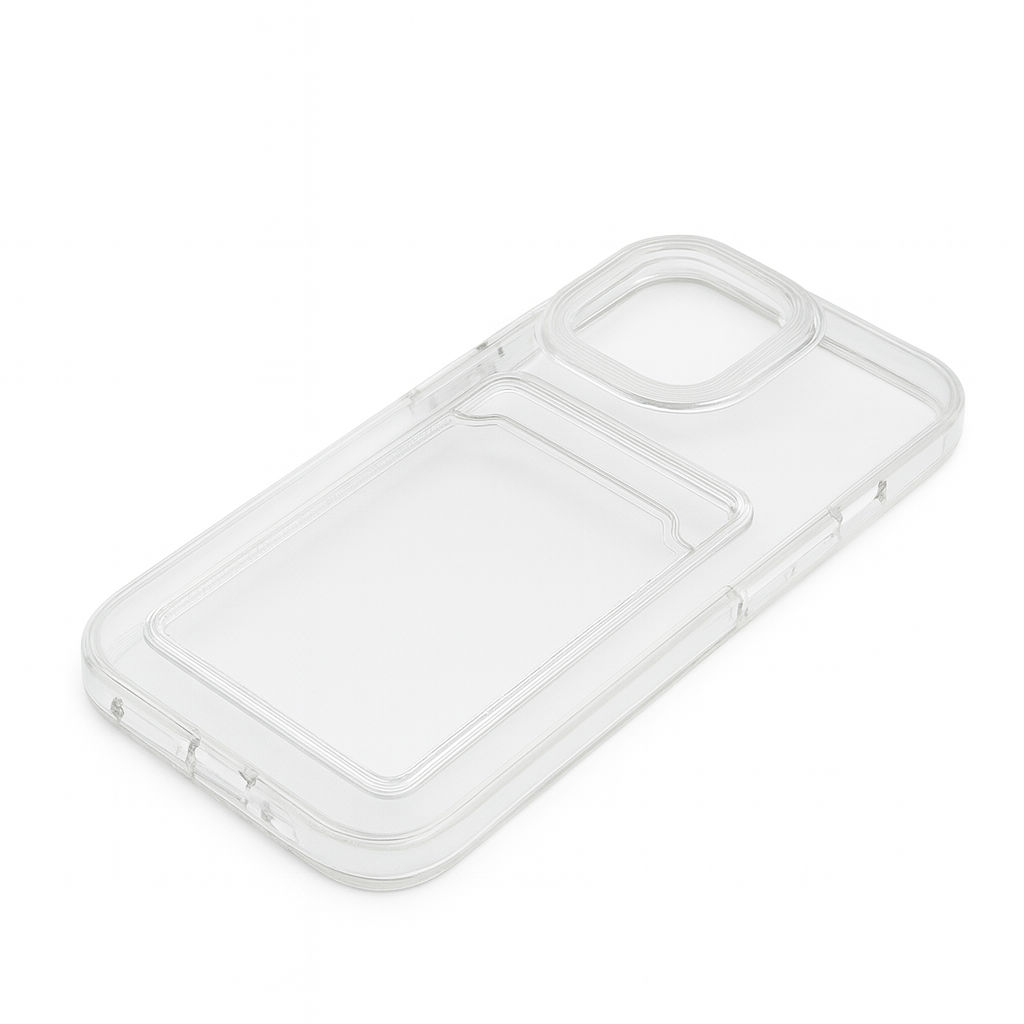 iPhone-Schutzhülle mit Kartenfach transparent
