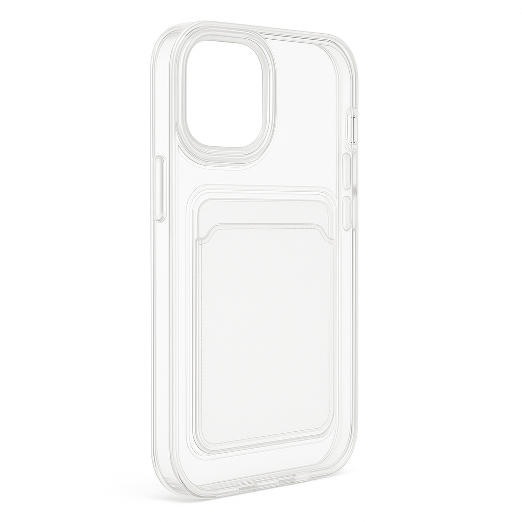 iPhone-Schutzhülle mit Kartenfach transparent