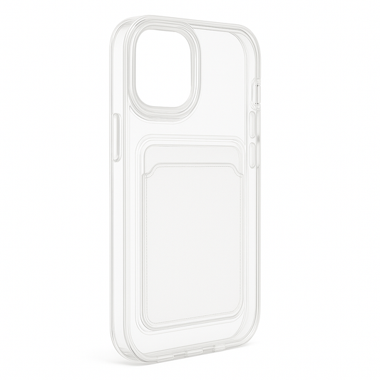 iPhone-Schutzhülle mit Kartenfach transparent