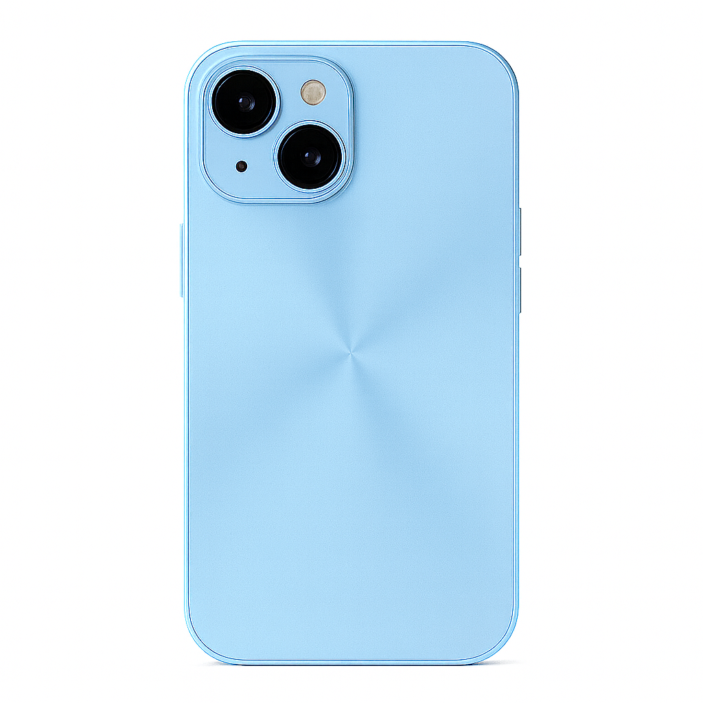 Schutzhülle metallic in der Farbe blau, passend für verschiedene iPhone-Modelle