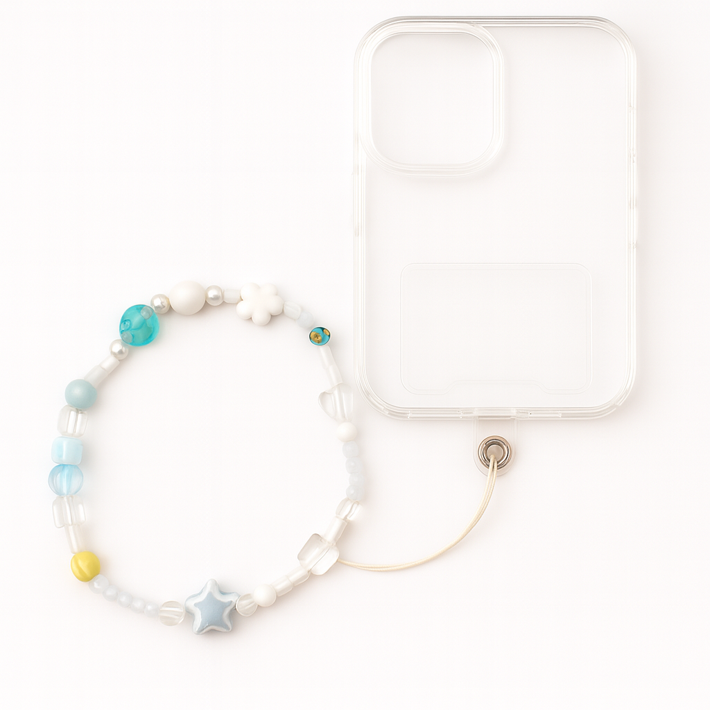 Kette für Schutzhüllen aus Perlen