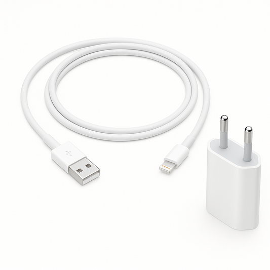 Ladeset für Apple iPhone bestehend aus 5W-Adapter und Lightning-Ladekabel
